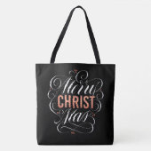 Merry CHRISTmas Christelijke Rode Christuskalligra Tote Bag (Voorkant)