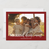 Merry Christmas Christian Holiday Photo Card Feestdagenkaart (Voorkant)