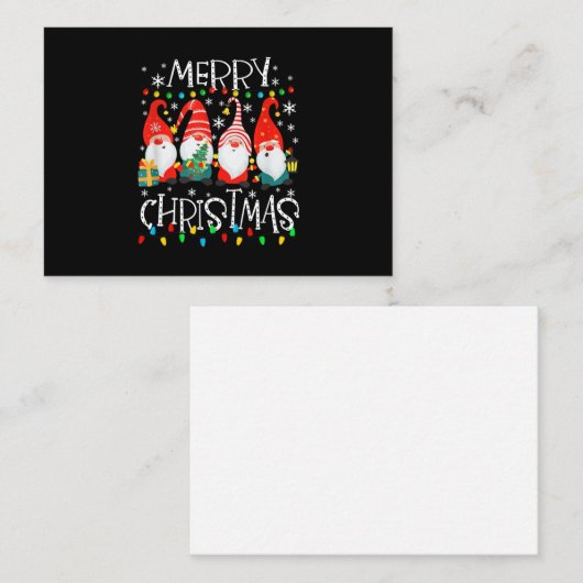Merry Christmas Christmas Lights Matching Gnome Notitiekaartje (Voorkant / Achterkant)