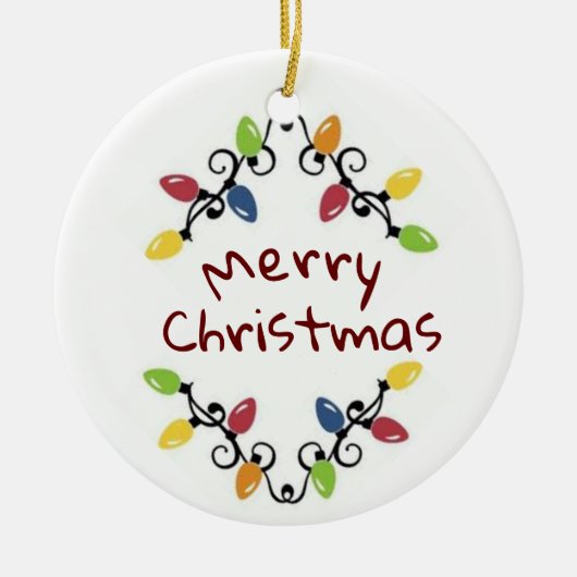 * MERRY CHRISTMAS* CHRISTMAS LIGHTS ORNAMENT (Voorkant)