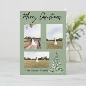 Merry Christmas Christmas Tree Card Kaart (Staand voorkant)