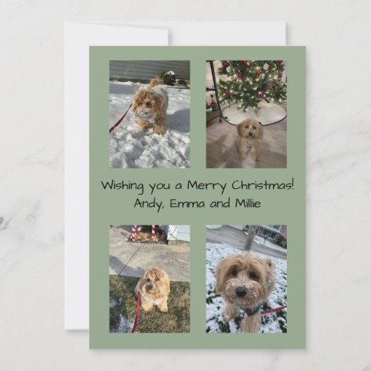 Merry Christmas Christmas Tree Card Kaart (Achterkant)