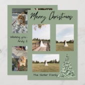 Merry Christmas Christmas Tree Card Kaart (Voorkant / Achterkant)