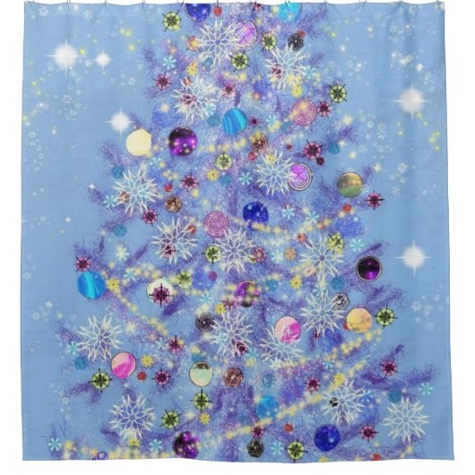 Merry Christmas - Christmas Tree Douchegordijn (Voorkant)