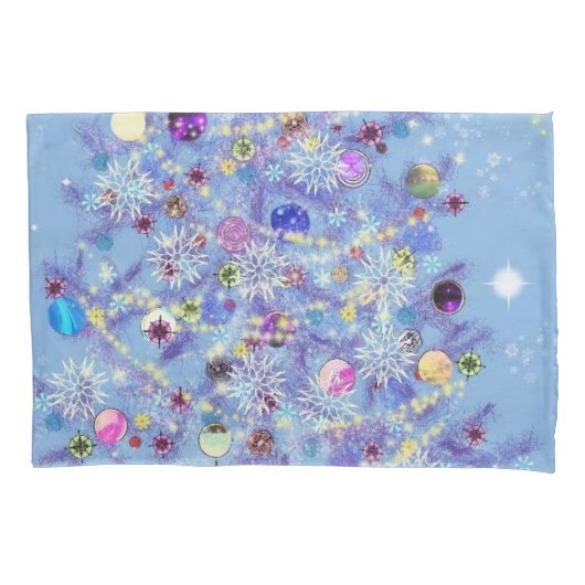 Merry Christmas - Christmas Tree Kussensloop (Voorkant)