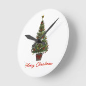 Merry Christmas. Christmas Tree Ronde Klok (Hoek)