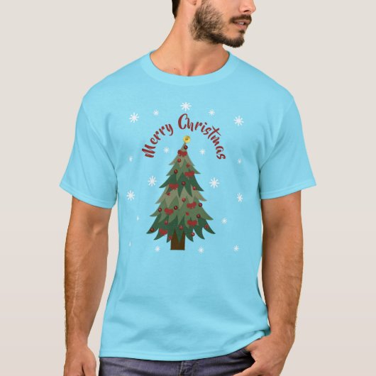 Merry Christmas - Christmas Tree T-shirt (Voorkant)