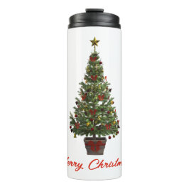 Merry Christmas. Christmas Tree Thermosbeker