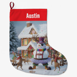 Merry Christmas Circle of Favorite Holiday Symbols Grote Kerstsok