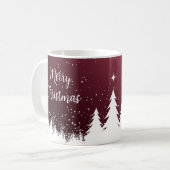 Merry Christmas Claret Mug Koffiemok (Voorkant links)