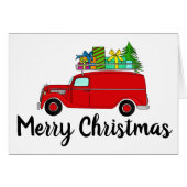 Merry Christmas Classic Car (Voorkant Horizontaal)