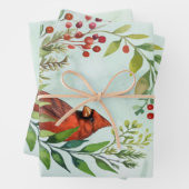 Merry Christmas Classic Cardinal  Inpakpapier Vel (In situ)