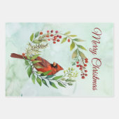 Merry Christmas Classic Cardinal Inpakpapier Vel (Voorkant)