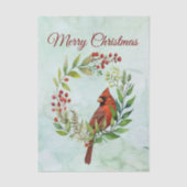 Merry Christmas Classic Cardinal  Tissuepapier (Voorkant)