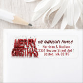 Merry Christmas Classic Cherry Red Etiket (Insitu)