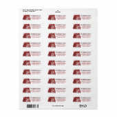 Merry Christmas Classic Cherry Red Etiket (Full Sheet)