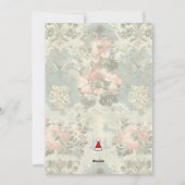 Merry Christmas Classic Chique Bloemen Typografie Feestdagenkaart (Achterkant)