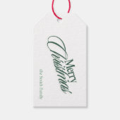 Merry Christmas Classic Design Familie Gift Label Cadeaulabel (Voorkant)