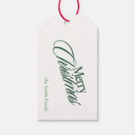 Merry Christmas Classic Design Familie Gift Label Cadeaulabel