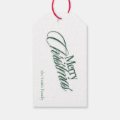 Merry Christmas Classic Design Familie Gift Label Cadeaulabel (Achterkant)
