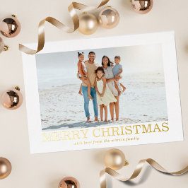 Merry Christmas Classic Folie foto's Feestdagenkaart