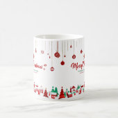 Merry Christmas Classic Mug – Red & Green Village  Koffiemok (Center)