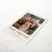 Merry Christmas Classic Photo Frame Folie Feestdagenkaart (Gedraaid)