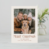 Merry Christmas Classic Photo Frame Folie Feestdagenkaart (Staand Voorkant)