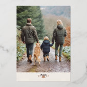 Merry Christmas Classic Photo Frame Folie Feestdagenkaart (Achterkant)