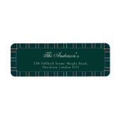 Merry Christmas Classic Preppy Tartan Plaid Etiket (Voorkant)