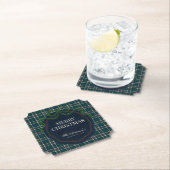 Merry Christmas Classic Preppy Tartan Plaid Kartonnen Onderzetters (Insitu)