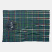 Merry Christmas Classic Preppy Tartan Plaid Theedoek (Horizontaal)