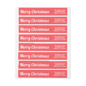 Merry Christmas Classic Red Color Retouradres (Vel)