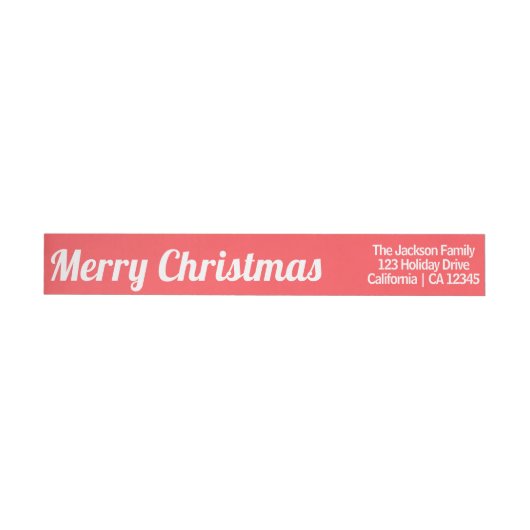 Merry Christmas Classic Red Color Retouradres (Individueel)