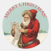 MERRY CHRISTMAS  Classic Round Sticker (Voorkant)