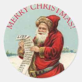 MERRY CHRISTMAS  Classic Round Sticker