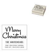 Merry Christmas Classic Script Rubberstempel (Gestempeld)
