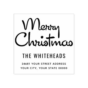 Merry Christmas Classic Script Rubberstempel