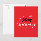 Merry Christmas Classical Unique Minimalist Plain Briefkaart (Voorkant / Achterkant)