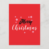 Merry Christmas Classical Unique Minimalist Plain Briefkaart (Voorkant)