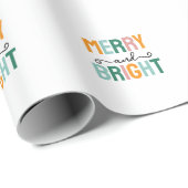 Merry Christmas Classical Unique Minimalist Plain Cadeaupapier (Rol Hoek)