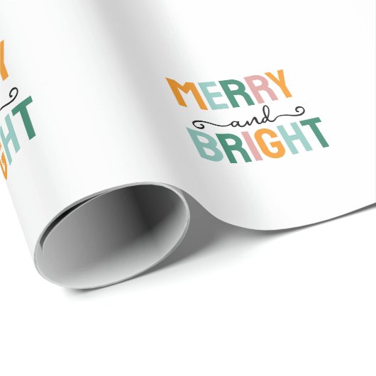 Merry Christmas Classical Unique Minimalist Plain Cadeaupapier (Rol Hoek)