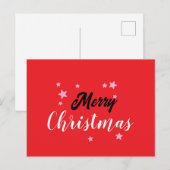 Merry Christmas Classical Unique Minimalist Plain Feestdagenkaart (Voorkant / Achterkant)