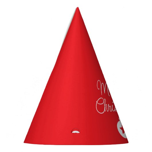 Merry Christmas Classical Unique Minimalist Plain Feesthoedjes (Links)