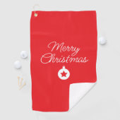 Merry Christmas Classical Unique Minimalist Plain Golfhanddoek (Insitu)