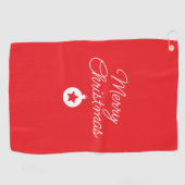 Merry Christmas Classical Unique Minimalist Plain Golfhanddoek (Horizontaal)
