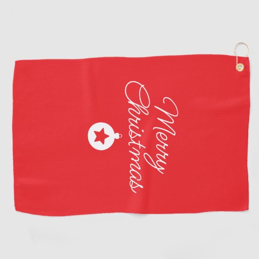 Merry Christmas Classical Unique Minimalist Plain Golfhanddoek (Horizontaal)