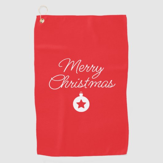Merry Christmas Classical Unique Minimalist Plain Golfhanddoek (Voorkant)