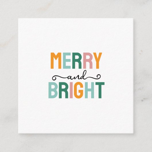 Merry Christmas Classical Unique Minimalist Plain Informatiekaartje (Voorkant)
