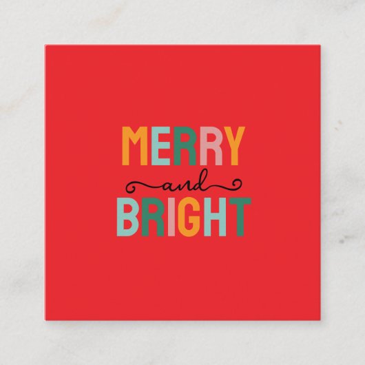 Merry Christmas Classical Unique Minimalist Plain Informatiekaartje (Voorkant)